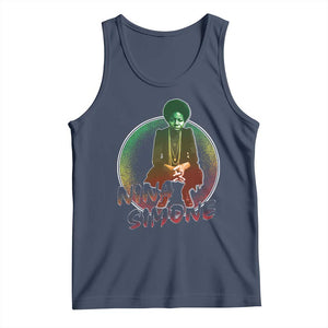 Nina Simone Tank Top Black Women History Pride TS09 Navy Print Your Wear