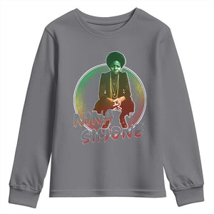 Nina Simone Youth Sweatshirt Black Women History Pride TS09 Charcoal Print Your Wear