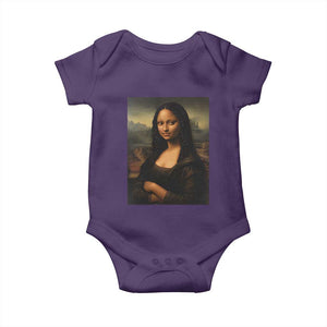 Black Mona Lisa Baby Onesie Melanin Pretty Aesthetic Black History TS09 Purple Print Your Wear