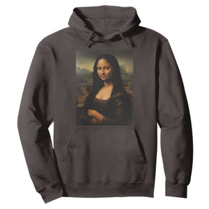 Black Mona Lisa Hoodie Melanin Pretty Aesthetic Black History TS09 Dark Chocolate Print Your Wear