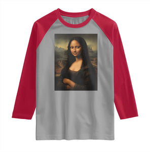 Black Mona Lisa Raglan Shirt Melanin Pretty Aesthetic Black History TS09 Sport Gray Red Print Your Wear