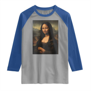Black Mona Lisa Raglan Shirt Melanin Pretty Aesthetic Black History TS09 Sport Gray Royal Print Your Wear