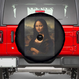 Black Mona Lisa Spare Tire Cover Melanin Pretty Aesthetic Black History TS09 Black Print Your Wear