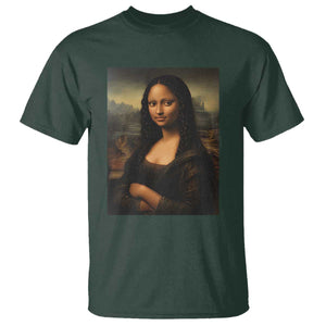 Black Mona Lisa T Shirt Melanin Pretty Aesthetic Black History TS09 Dark Forest Green Print Your Wear