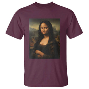Black Mona Lisa T Shirt Melanin Pretty Aesthetic Black History TS09 Maroon Print Your Wear