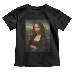Black Mona Lisa Toddler T Shirt Melanin Pretty Aesthetic Black History TS09 Black Print Your Wear