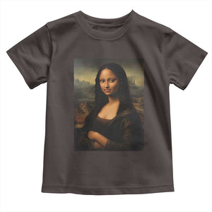 Black Mona Lisa Toddler T Shirt Melanin Pretty Aesthetic Black History TS09 Dark Chocolate Print Your Wear