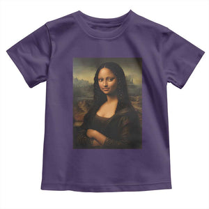 Black Mona Lisa Toddler T Shirt Melanin Pretty Aesthetic Black History TS09 Purple Print Your Wear