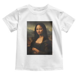 Black Mona Lisa Toddler T Shirt Melanin Pretty Aesthetic Black History TS09 White Print Your Wear