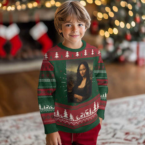 Black Mona Lisa Ugly Christmas Sweater Melanin Pretty Aesthetic Black History TS09 Christmas Print Your Wear