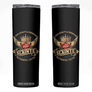Celtic Claddagh Skinny Tumbler Love Loyalty Friendship Slainte TS09 Black Print Your Wear