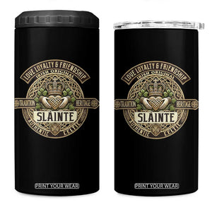 Celtic Claddagh 4 in 1 Can Cooler Tumbler Slainte Love Loyalty Friendship Vintage TS09 One Size: 16 oz Black Print Your Wear