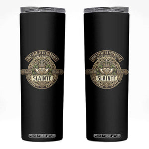 Celtic Claddagh Skinny Tumbler Slainte Love Loyalty Friendship Vintage TS09 Black Print Your Wear
