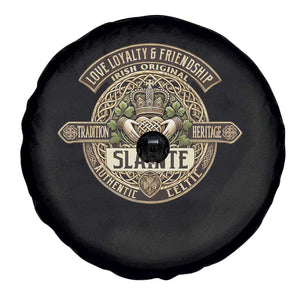 Celtic Claddagh Spare Tire Cover Slainte Love Loyalty Friendship Vintage TS09 Print Your Wear