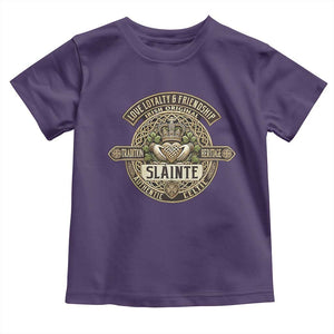 Celtic Claddagh Toddler T Shirt Slainte Love Loyalty Friendship Vintage TS09 Purple Print Your Wear