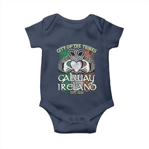 Galway Ireland Baby Onesie City Of The Tribes Est 1232 TS09 Navy Print Your Wear