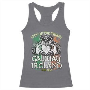 Galway Ireland Racerback Tank Top City Of The Tribes Est 1232 TS09 Charcoal Print Your Wear