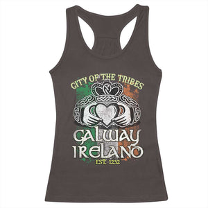 Galway Ireland Racerback Tank Top City Of The Tribes Est 1232 TS09 Dark Chocolate Print Your Wear
