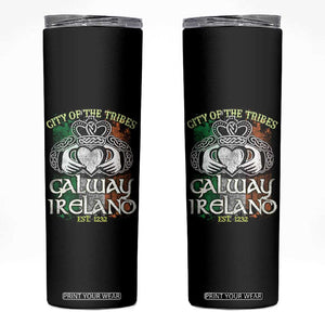 Galway Ireland Skinny Tumbler City Of The Tribes Est 1232 TS09 Black Print Your Wear
