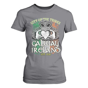 Galway Ireland T Shirt For Women City Of The Tribes Est 1232 TS09 Charcoal Print Your Wear