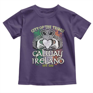 Galway Ireland Toddler T Shirt City Of The Tribes Est 1232 TS09 Purple Print Your Wear