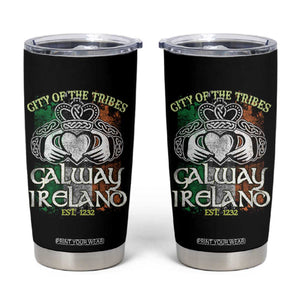 Galway Ireland Tumbler Cup City Of The Tribes Est 1232 TS09 Black Print Your Wear