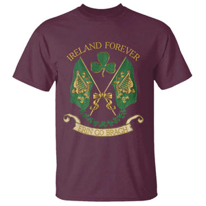 Irish Pride T Shirt Eirinn Go Brach Ireland Forever TS09 Maroon Print Your Wear
