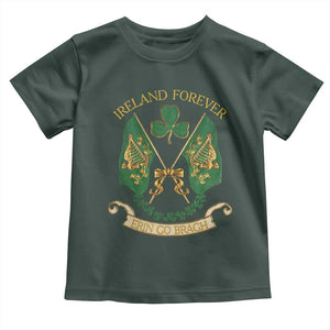 Irish Pride Toddler T Shirt Eirinn Go Brach Ireland Forever TS09 Dark Forest Green Print Your Wear