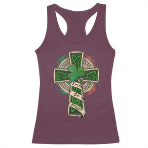 Irish Pride Racerback Tank Top Eirinn Go Brach Ireland For Ever TS09 Maroon Print Your Wear