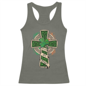 Irish Pride Racerback Tank Top Eirinn Go Brach Ireland For Ever TS09 Military Green Print Your Wear