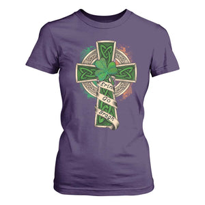 Irish Pride T Shirt For Women Eirinn Go Brach Ireland For Ever TS09 Purple Print Your Wear