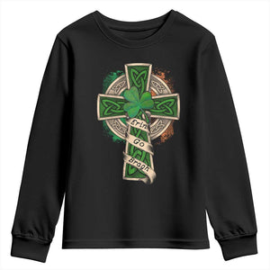 Irish Pride Youth Sweatshirt Eirinn Go Brach Ireland For Ever TS09 Black Print Your Wear