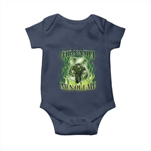 Patriotic Irish Pride Baby Onesie Fir Na Dli Men Of Law TS09 Navy Print Your Wear