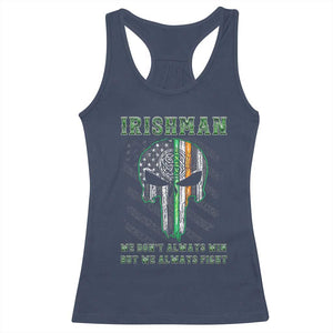 Irish Pride Racerback Tank Top We Don't Always Win But We Always Fight TS09 Navy Print Your Wear