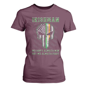Irish Pride T Shirt For Women We Don't Always Win But We Always Fight TS09 Maroon Print Your Wear