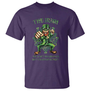 Irish Pride T Shirt We Don't Always Win But We Always Fight Funny Leprechaun TS09 Purple Print Your Wear