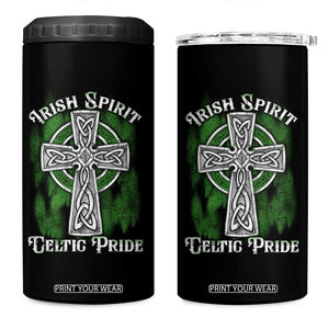 Irish Spirit Celtic Pride 4 in 1 Can Cooler Tumbler TS09 One Size: 16 oz Black Print Your Wear