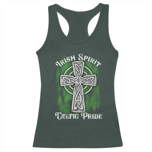 Irish Spirit Celtic Pride Racerback Tank Top TS09 Dark Forest Green Print Your Wear