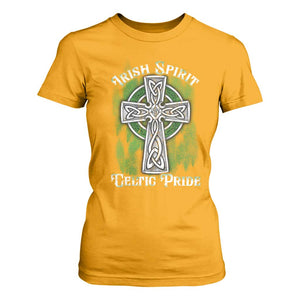 Irish Spirit Celtic Pride T Shirt For Women TS09 Gold Print Your Wear