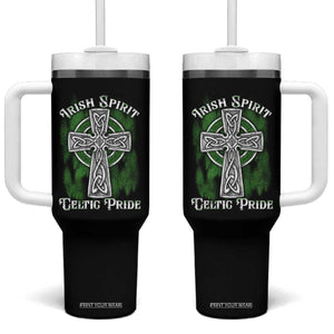 Irish Spirit Celtic Pride Tumbler With Handle TS09 One Size: 40 oz Black Print Your Wear