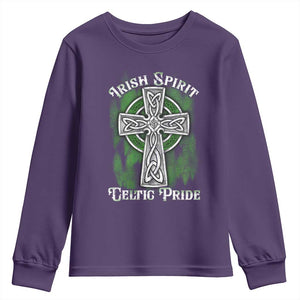 Irish Spirit Celtic Pride Youth Sweatshirt TS09 Purple Print Your Wear