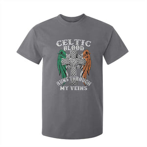 Irish Celtic Pride T Shirt For Kid Celtic Blood Runs Through My Veins TS09 Charcoal Print Your Wear