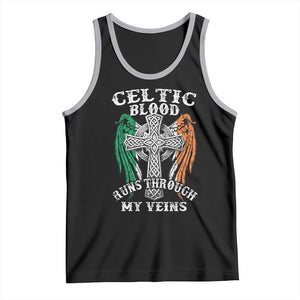 Irish Celtic Pride Tank Top Celtic Blood Runs Through My Veins TS09 Black Athletic Heather Print Your Wear