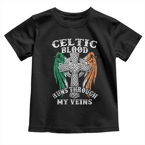 Irish Celtic Pride Toddler T Shirt Celtic Blood Runs Through My Veins TS09 Black Print Your Wear