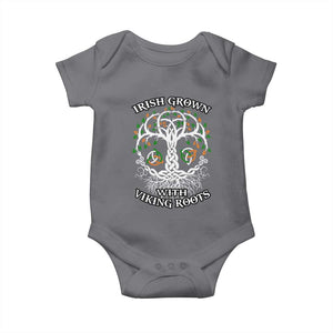 Irish Grown With Viking Roots Baby Onesie TS09 Charcoal Print Your Wear