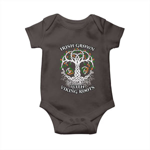 Irish Grown With Viking Roots Baby Onesie TS09 Dark Chocolate Print Your Wear