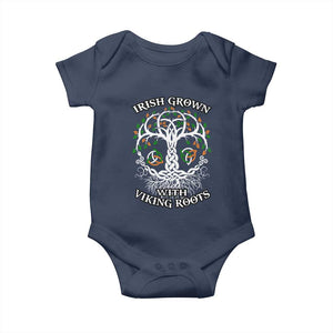 Irish Grown With Viking Roots Baby Onesie TS09 Navy Print Your Wear
