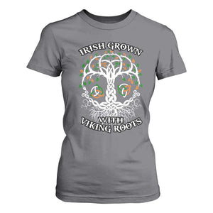 Irish Grown With Viking Roots T Shirt For Women TS09 Charcoal Print Your Wear