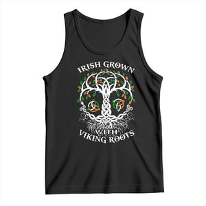 Irish Grown With Viking Roots Tank Top TS09 Black Print Your Wear