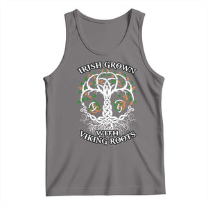 Irish Grown With Viking Roots Tank Top TS09 Deep Heather Print Your Wear